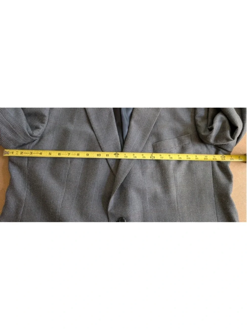 346 Brooks Brothers Sport Coat Mens 48L Long Blue Glen Check Wool & Silk